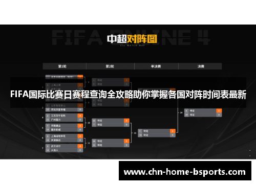 FIFA国际比赛日赛程查询全攻略助你掌握各国对阵时间表最新